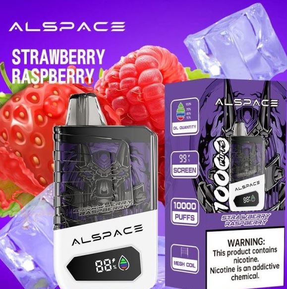 Alspace Strawberry Raspberry 10,000 Puffs