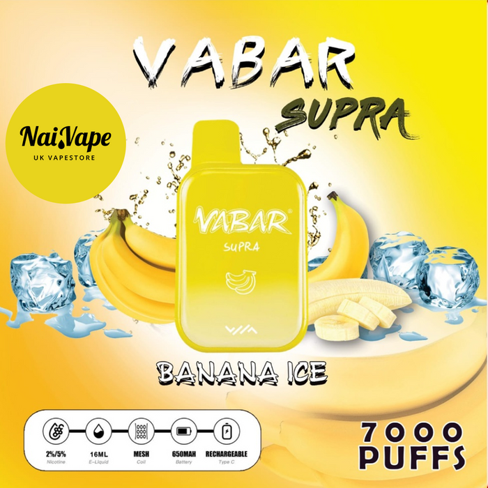 Vabar Supra 7000 Puffs - Banana Ice - Nairobi, Kenya