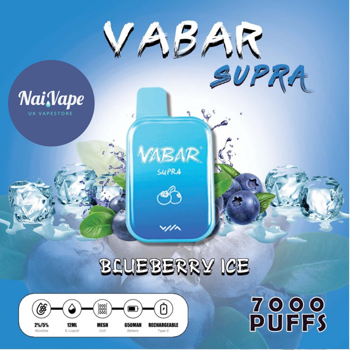 Vabar Supra 7000 Puffs - Blueberry Ice - Nairobi, Kenya