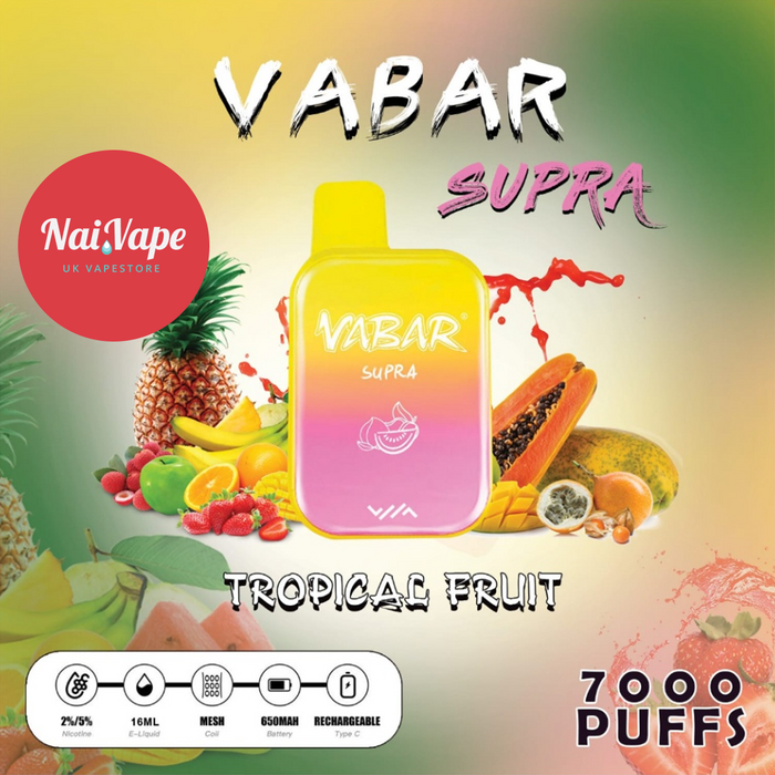 Vabar Supra 7000 Puffs - Tropical Fruit - Nairobi, Kenya